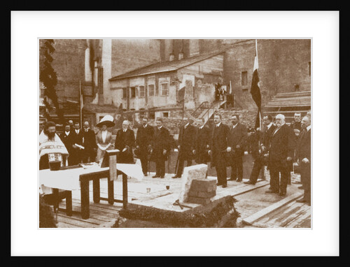 Public prayer before the beginning of the construction work of the the new German Embassy in St. Pet by Anonymous