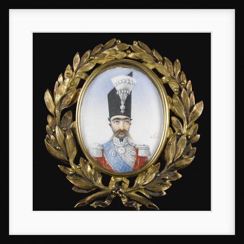 Portrait of Naser al-Din Shah Qajar, ca 1855 by Abu'l Hasan Khan Ghaffari