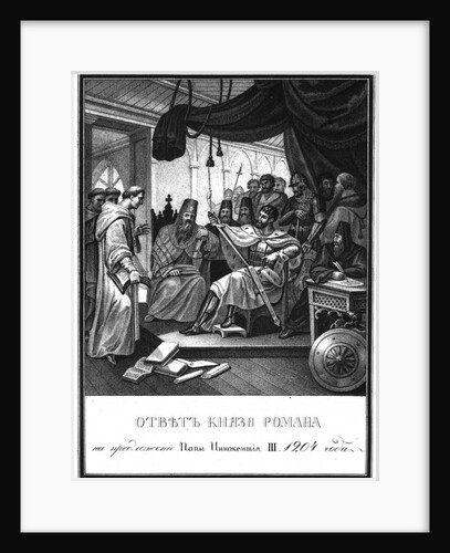 Prince Roman received the ambassadors of Pope Innocent III, 1204 (From Illustrated Karamzin), 1836 by Boris Artemyevich Chorikov