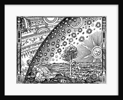 The edge of the firmament (Flammarion engraving) From Latmosphère. Météorologie populaire by Camill by Anonymous