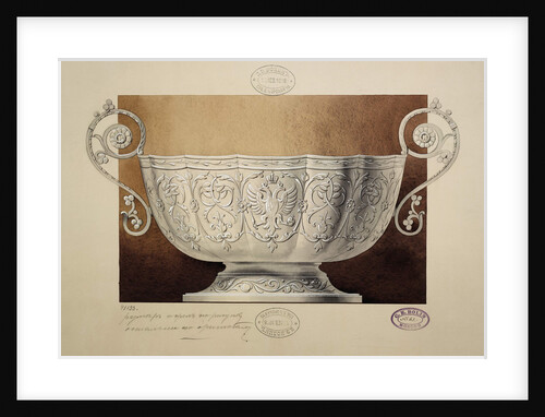 Design of a Bowl Decorated with the Double-Headed Eagle. (Series The Dowry of Grand Princess Maria by Carl Edvard Bolin company