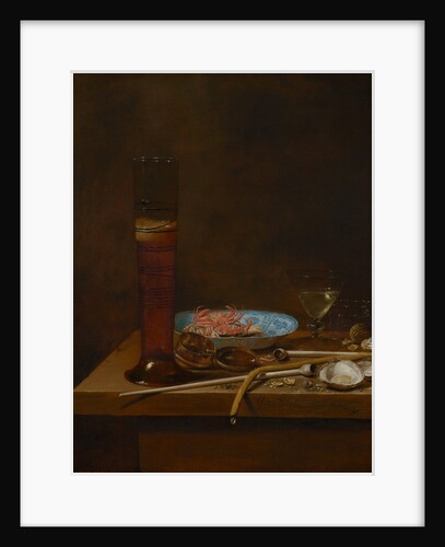 Still life with smoking utensils and crabs, 1657 by Jan van de III Velde