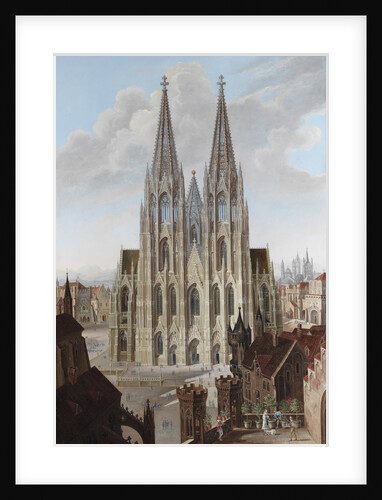 View of the west facade of the Cologne Cathedral, 1839 by Carl Georg Enslen