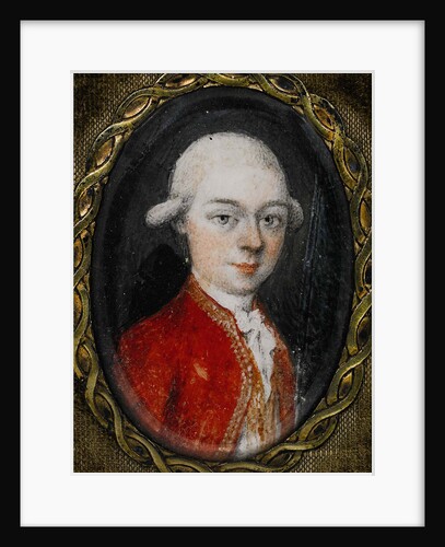 Miniature portrait of Wolfgang Amadeus Mozart, 1777 by Anonymous