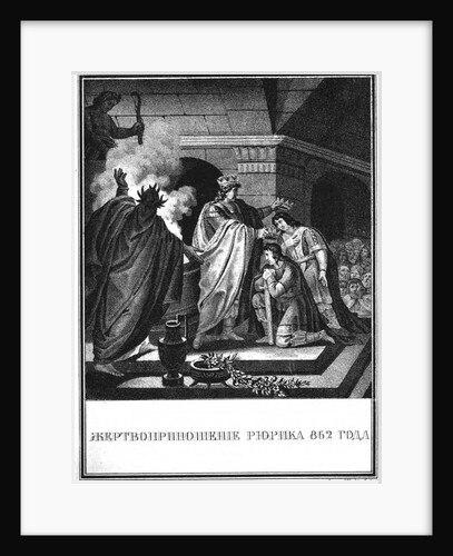 Prince Ruriks sacrifice. 862 (From Illustrated Karamzin), 1836 by Boris Artemyevich Chorikov
