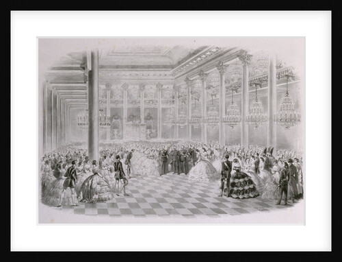 Ball in the Hall of the Russian Assembly of Nobility on the occasion of the coronation of Emperor Al by Mihály Zichy