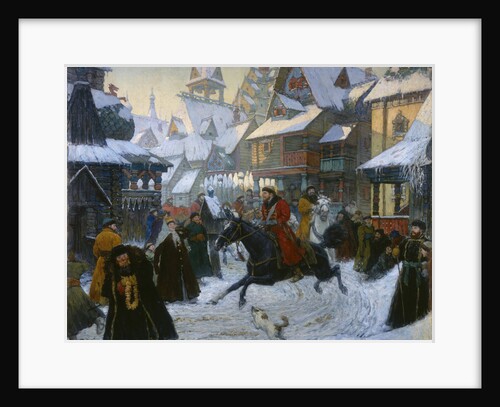 An Ancient Russian Town. The Horsemen, 1910s by Anonymous