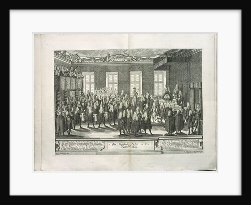 The Ceremony of Reverence to Joseph I at the Knights Hall of the Hofburg Palace, 1705 by Matthias Steinl