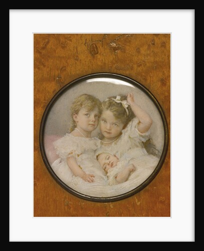 Portrait miniature of Grand Duchesses Olga, Tatiana and Maria of Russia, c. 1900 by Anonymous