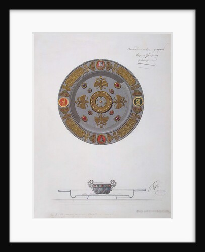 Desing of a Presentation Dish and a Salt Cellar, 1901 by Factory Fabergé Russian Master