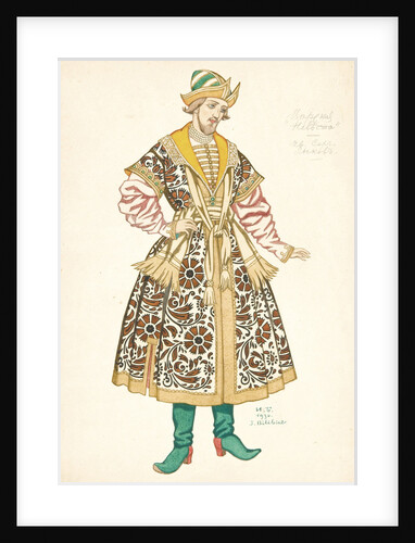 Costume design for the opera The Bride of Tsar by N. Rimsky-Korsakov, 1930 by Ivan Yakovlevich Bilibin