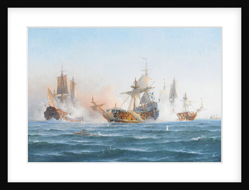 HMS Wachtmeister fighting against the Russian squadron on Juny 4, 1719, 1902 by Otto Ludvig Richarde