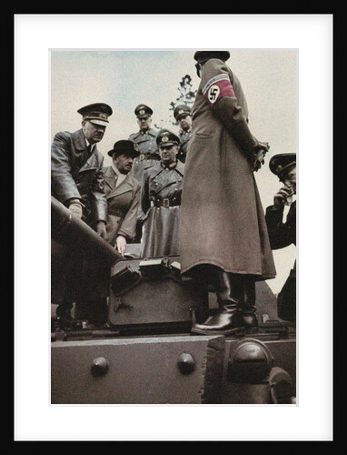 Adolf Hitler, Ferdinand Porsche, Walter Buhle and Albert Speer inspecting a Panzer tank at March 194 by Anonymous