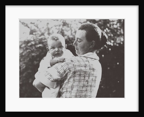 Hilde Mangold with her baby, 1924 by Anonymous
