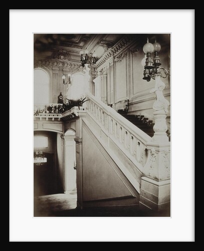The Stroganov palace in Saint Petersburg. The grand staircase with lower vestibule, 1860s by Giovanni Bianchi