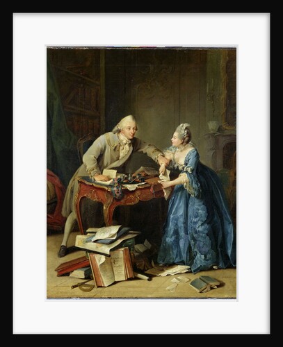 Between science and family, ca 1775 by Georg Melchior Kraus