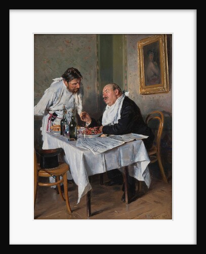 In a restaurant, 1887 by Vladimir Yegorovich Makovsky