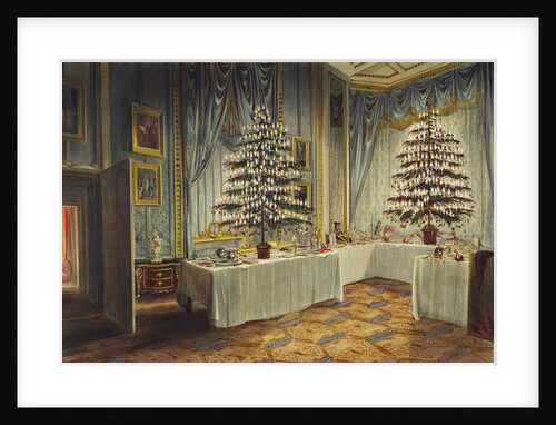 Christmas trees of the Duchess of Kent and the royal children at Windsor Castle, 1850 by James Roberts