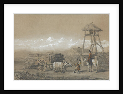 The Cossacks fort in the Caucasus, 1846 by Grigori Grigorievich Gagarin