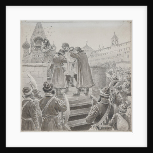 Illustration to the poem The Song of the Merchant Kalashnikov by M. Lermontov by Pyotr Ivanovich Korovin