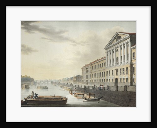 View of the Fontanka River from the Izmailovsky Bridge, 1820-1823 by Yermolai Ivanovich Yesakov