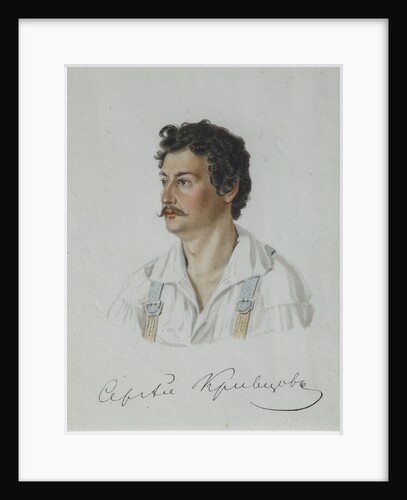 Portrait of the Decembrist Sergey Krivtsov, 1828 by Nikolai Alexandrovich Bestuzhev