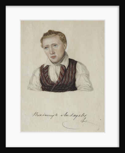 Portrait of the Decembrist Vladimir Nikolayevich Likharev, 1828 by Nikolai Alexandrovich Bestuzhev