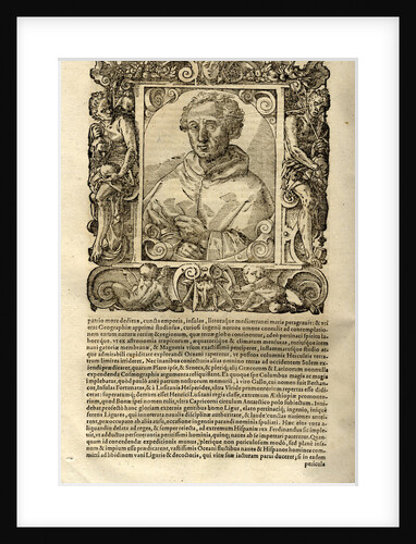 Portrait of Christopher Columbus. (From Elogia virorum bellica virtute illustrium by Paolo Giovio), by Anonymous