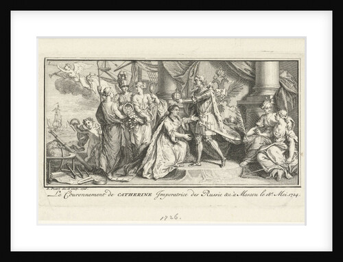 Peter the Great crowns his wife Catherine I as Empress, 1726 by Bernard Picart