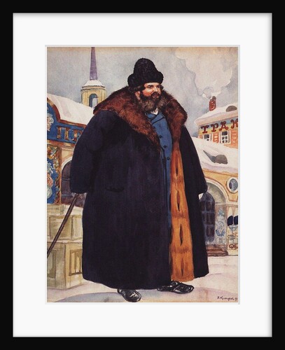 Merchant in a fur coat, 1920 by Boris Michaylovich Kustodiev