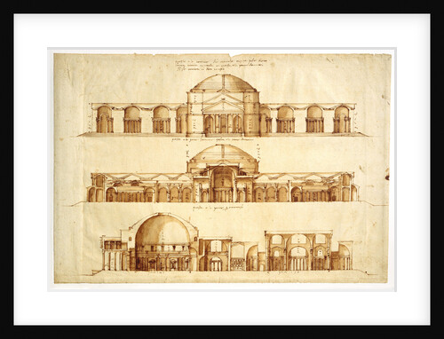Reconstruction project of the Baths of Agrippa, Rome, c. 1550 by Andrea Palladio
