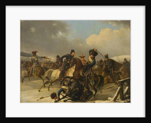 Cossacks pursued retreating French soldiers, 1812, 1827 by Auguste-Joseph Desarnod