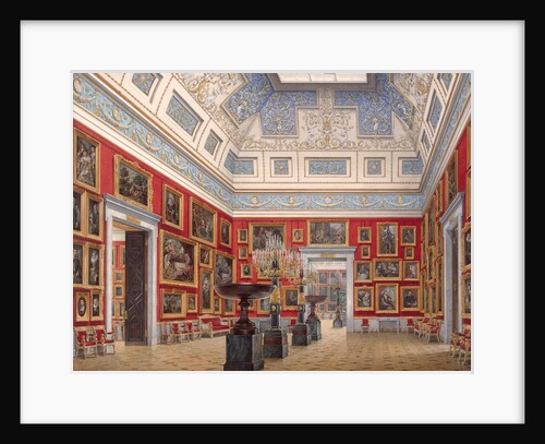 Interiors of the New Hermitage. The Room of Flemish painting, 1854 by Eduard Hau