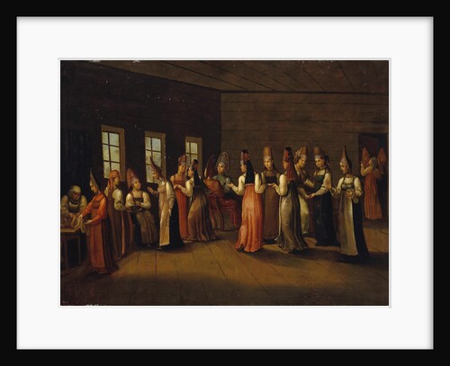 Eve-of-the-wedding party in a Merchants House, First quarter of 19th century by Anonymous