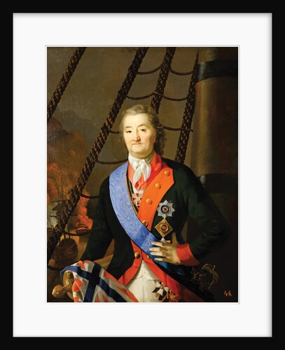 Count Alexey Grigoryevich Orlov in the Battle of Chesma, 19th century by Anonymous