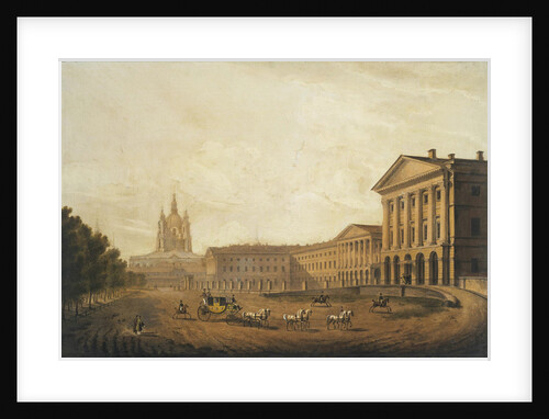 View of the Smolny Institute for Noble Maidens in Saint Petersburg, Mid 1820s by Karl Petrovich Beggrov