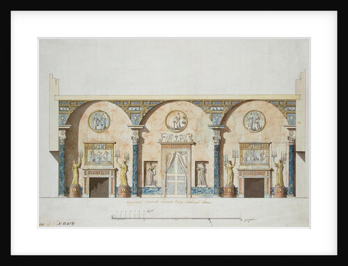 Design for the main hall in the Agate Pavilion at Tsarskoye Selo, Early 1780s by Charles Cameron