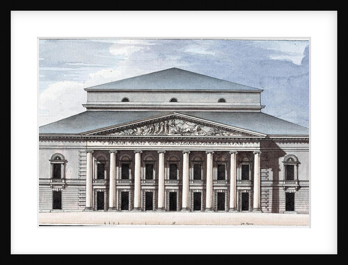 Facade of the Saint Petersburg Imperial Bolshoi Kamenny Theatre, 1802 by Jean François Thomas de Thomon