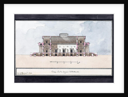 Design of the Stock Exchange Building in Saint Petersburg, 1804 by Jean François Thomas de Thomon