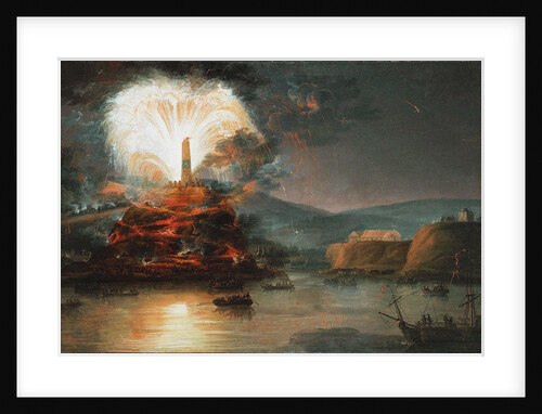 Fireworks at Kaniow in honor of Catherine II in 1787, 1787 by Jan Bogumil Plersch