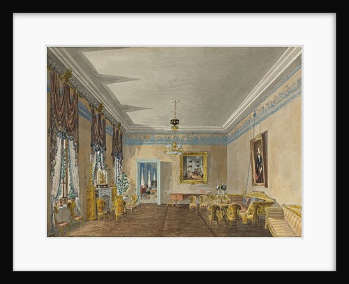 Drawing room in the House of Princess Anna Gagarina in Petersburg, 1799 by Karl Ivanovich Kolmann
