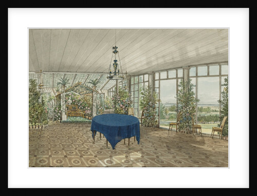Winter Garden in the Pavlino Estate of Vielgorsky, 1834 by Karl Ivanovich Kolmann