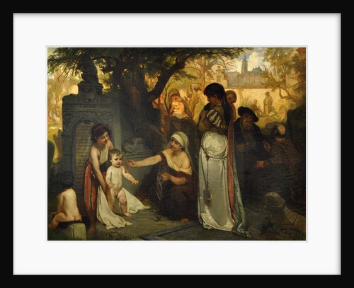 The Old Jewish Cemetery in Prague, 1857 by Jaroslav Cermak