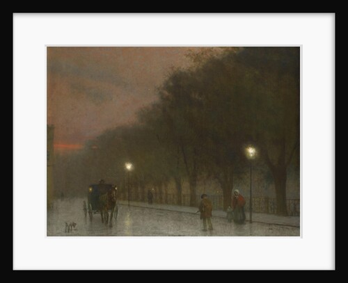 Prague at dusk, c. 1910 by Jakub Schikaneder