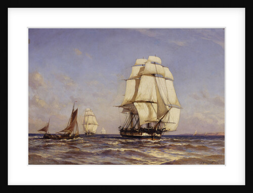 Russian Frigate Mercury, 1879 by Alexander Karlovich Beggrov