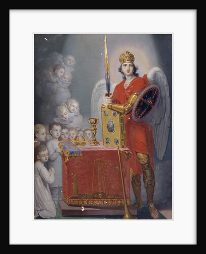 The Children of the Emperor Paul I before the altar, protected by Archangel Michael by Vladimir Lukich Borovikovsky