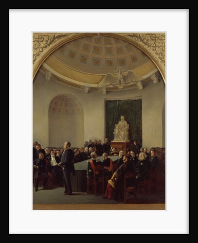The ceremonial meeting of the Academy of Arts in 1839, 1840 by Adolphe Ladurner