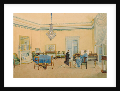 Interior with figures. The Music Room, 1830-1839 by Anonymous