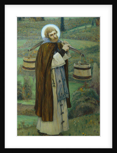 Saint Sergius labours (Triptych, Left part), 1896 by Mikhail Vasilyevich Nesterov