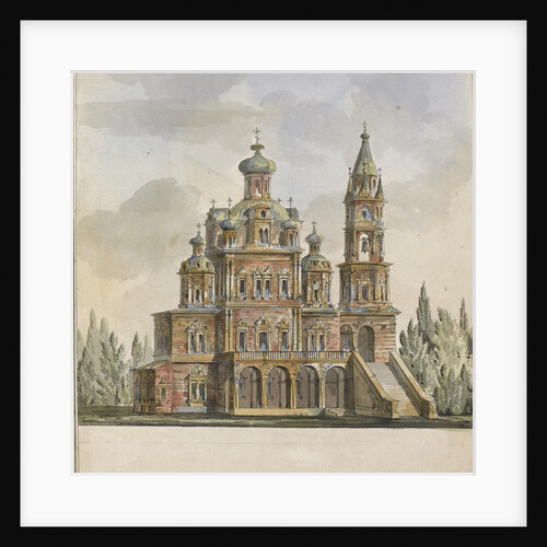 Project for the Church of the Dormition of the Theotokos at the Pokrovka Street in Moscow by Giacomo Antonio Domenico Quarenghi